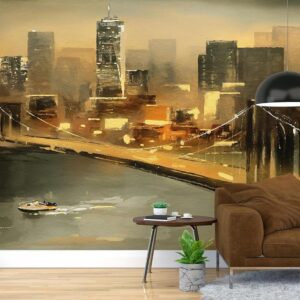 پوستر دیواری آبرنگی نقاشی شهر 10035000
