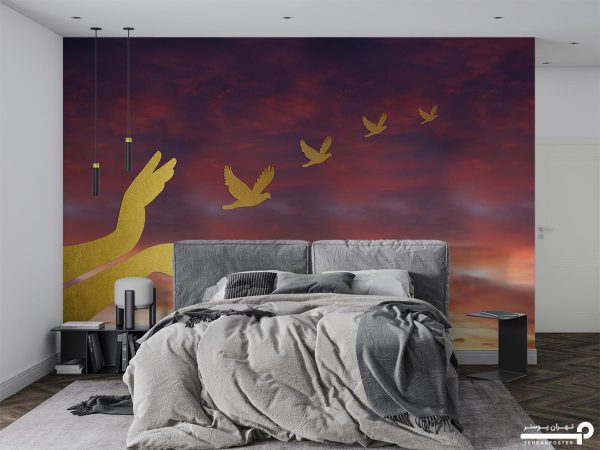 پوستر دیواری آسمان و پرنده 10055500 - Image 3