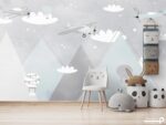 پوستر دیواری اتاق کودک هواپیما 10145900