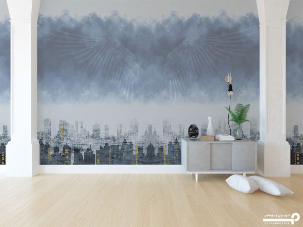پوستر دیواری بال فرشته و ساختمان 12019400 - Image 3
