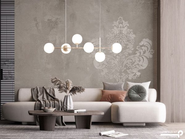 پوستر دیواری تک گل داماسک 10071000