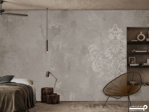 پوستر دیواری تک گل داماسک 10071000 - Image 3