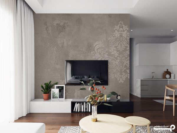 پوستر دیواری تک گل داماسک 10071000 - Image 4