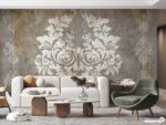 پوستر دیواری تک گل داماسک 13404300