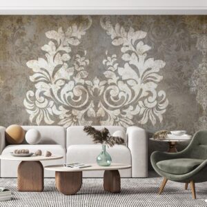 پوستر دیواری تک گل داماسک 13404300