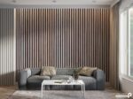 پوستر دیواری راه راه عمودی چوبی 10166700