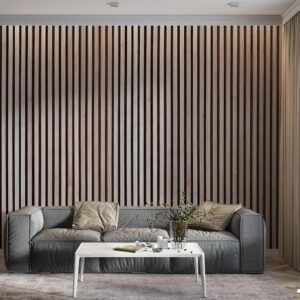 پوستر دیواری راه راه عمودی چوبی 10166700