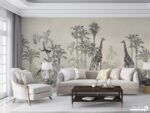 پوستر دیواری زرافه و درخت 10260000