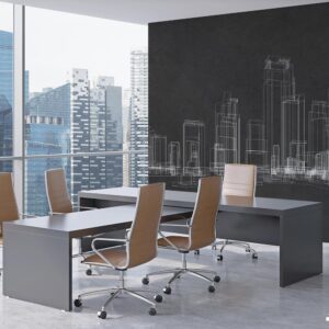 پوستر دیواری ساختمان سیاه سفید 10121900