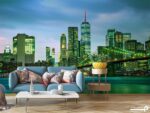 پوستر دیواری ساختمان و پل مدرن 10296200