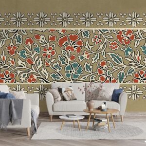 پوستر دیواری سنتی نقش نگار گل 10251600