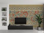 پوستر دیواری سنتی نقش نگار گل 10251600