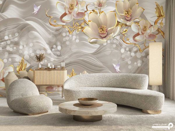 پوستر دیواری سه بعدی گل 13510700