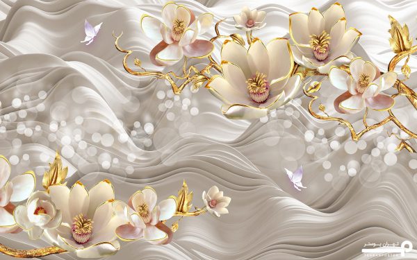 پوستر دیواری سه بعدی گل 13510700 - Image 3