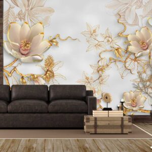 پوستر دیواری سه بعدی گل لاکچری 13510300
