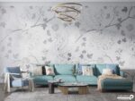 پوستر دیواری شاخه برگ و پرنده 10180700