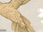 پوستر دیواری شاخه برگ پرنده 10237600