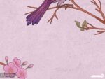 پوستر دیواری شاخه درخت و پرنده 10153200