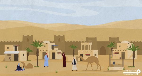 پوستر دیواری شهر روستا عرب 10186300 - Image 5