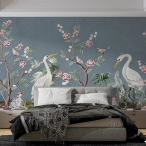 پوستر دیواری شکوفه و پرنده 10263800