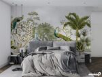 پوستر دیواری طاووس و باغ 10160600