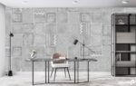 پوستر دیواری طرح بتن اشکال هندسی 10017600