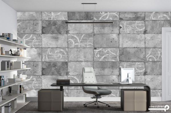 پوستر دیواری طرح بتن اشکال هندسی 10017700 - Image 3