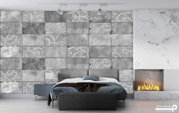 پوستر دیواری طرح بتن اشکال هندسی 10017700 - Image 5