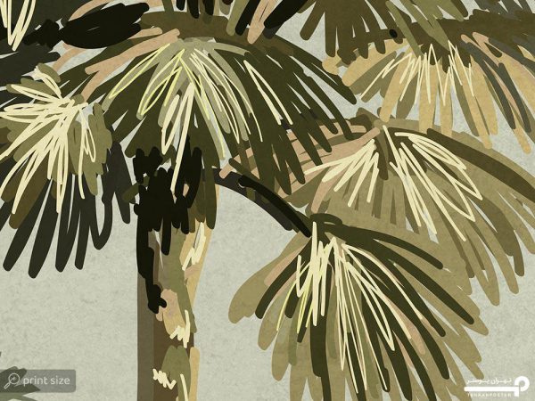 پوستر دیواری طرح درخت و فیل 10233500 - Image 4