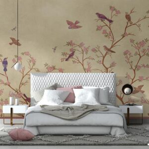 پوستر دیواری طرح شکوفه پرنده 10152700