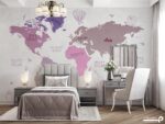 پوستر دیواری طرح مدل نقشه جهان 10178800