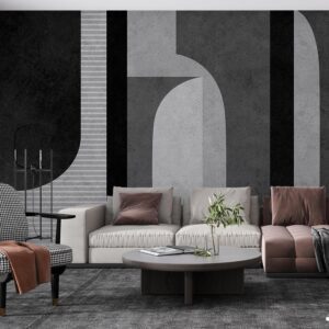 پوستر دیواری طرح هندسی تیره 12111120