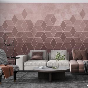 پوستر دیواری طرح هندسی مکعب 10062000