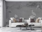 پوستر دیواری طرح پرنده و برگ 10175700