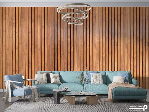 پوستر دیواری طرح چوب راه راه 10170300 - Image 3