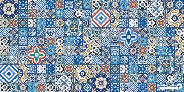 پوستر دیواری طرح کاشی سنتی 10021500 - Image 4
