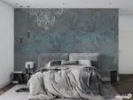 پوستر دیواری طرح گل داماس و برگ 13015200