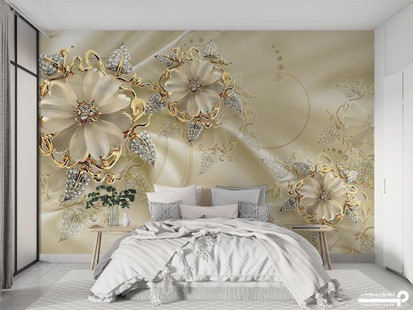 پوستر دیواری طرح گلدار برجسته 13010400