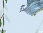 پوستر دیواری طرح گچبری و برگ 12013810