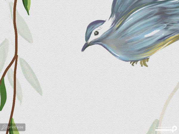 پوستر دیواری طرح گچبری و برگ 12013830 - Image 4