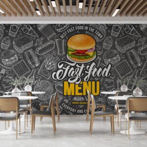پوستر دیواری فست فود برگر 10028000