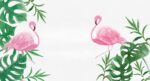 پوستر دیواری فلامینگو و برگ 12020410