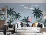 پوستر دیواری فلامینگو و درخت 10228700
