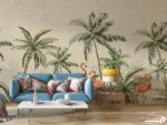 پوستر دیواری فلامینگو و درخت 10230900