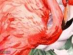 پوستر دیواری فلامینگو و گل 11015700