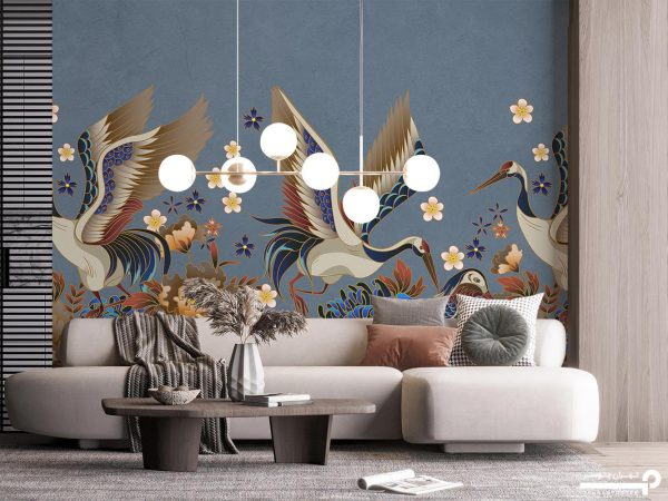 پوستر دیواری لاکچری پرندگان 10259300