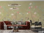 پوستر دیواری لاکچری گل ریز و پرنده 10255200