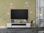 پوستر دیواری لاکچری گل ریز و پرنده 10255200