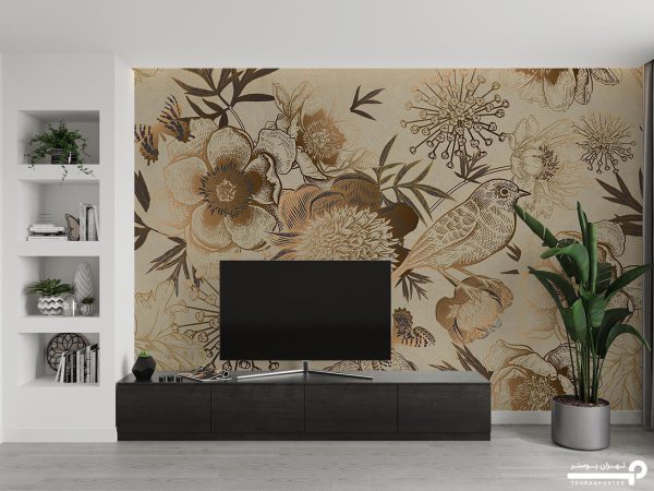 پوستر دیواری لاکچری گل گنجشگ 10267300 - Image 4