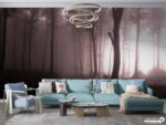 پوستر دیواری منظره جنگل در مه 10054000